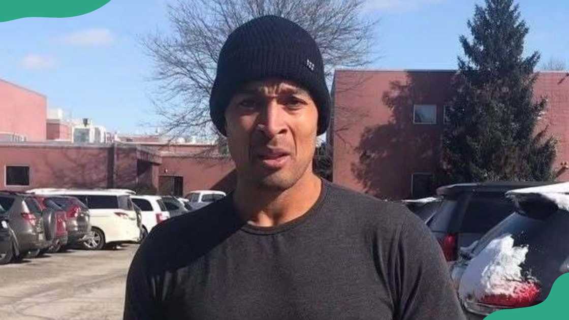 David Goggins looks on in a past photo David Goggins looks on in a past photo