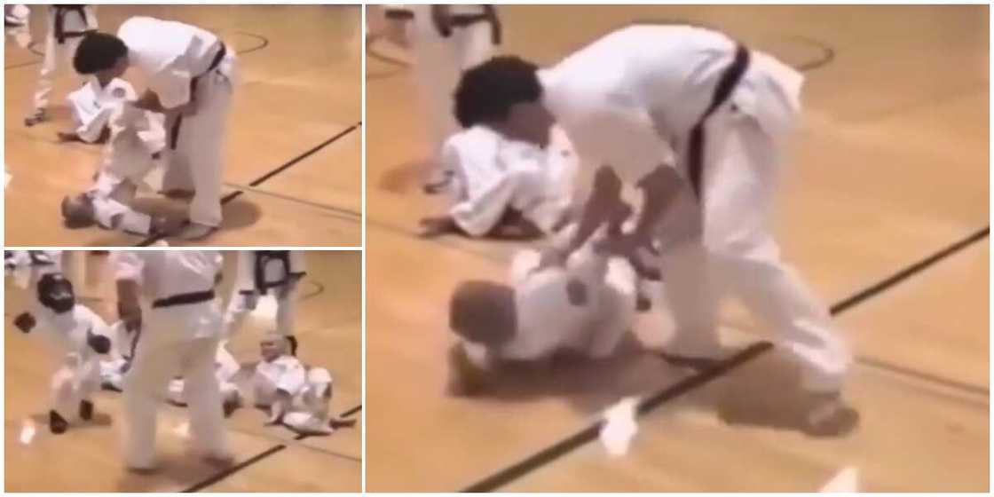 Boy hailed for punching man in the belly to save a girl, video sparks reactions Boy hailed for punching man in the belly to save a girl, video sparks reactions