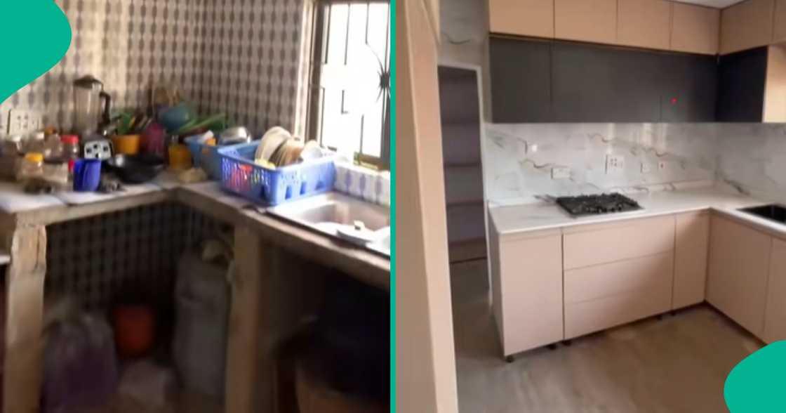 Children renovate their mother's kitchen in style Children renovate their mother's kitchen in style