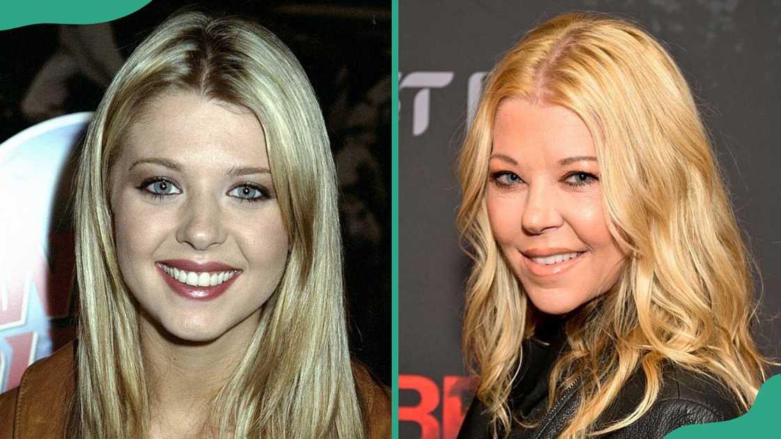 Tara Reid, of "Urban Legend," pose at Planet Hollywood (L). The actress pose at AMC The Grove 14 on March 26, 2025 (R) Tara Reid, of "Urban Legend," pose at Planet Hollywood (L). The actress pose at AMC The Grove 14 on March 26, 2025 (R)