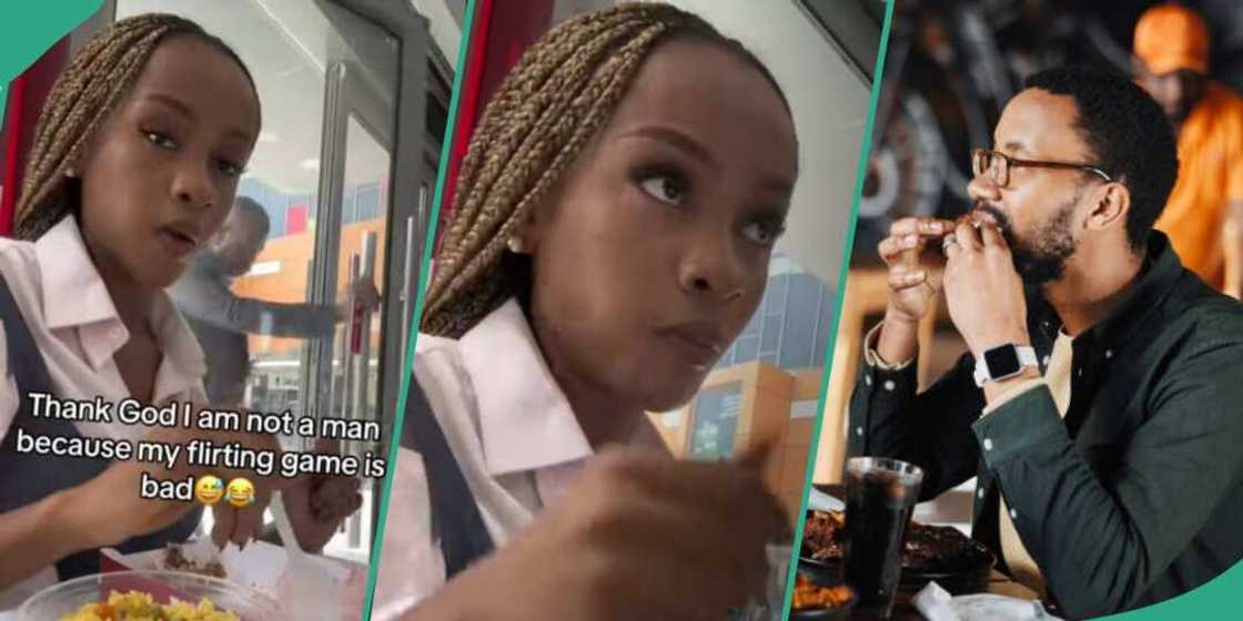 Lady disappointed after flirting with man at restaurant Lady disappointed after flirting with man at restaurant