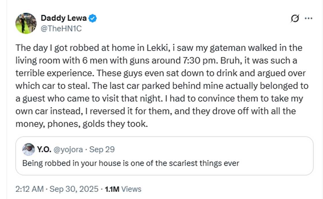 Man shares how robbers attacked his house.