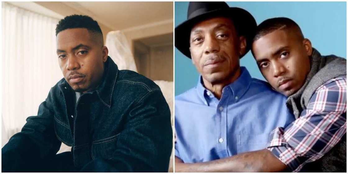 Rapper Nas and his dad.