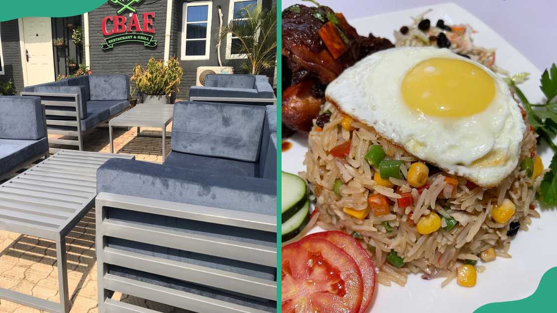 A view of CBAE Restaurant & Grill and CBAE Restaurant menu option