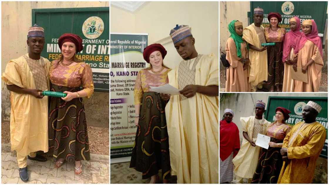 Photos from the Court Wedding of 23-year-old Kano Man and his 46-year-old American Lover Photos from the Court Wedding of 23-year-old Kano Man and his 46-year-old American Lover