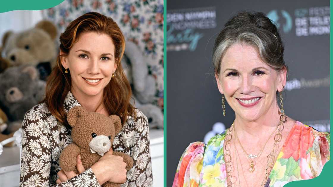 Melissa Gilbert holding a teddy bear in a background filled with various teddy bears (L). Melissa Gilbert at the 62nd Monte Carlo TV Festival in Monte-Carlo, Monaco (R) Melissa Gilbert holding a teddy bear in a background filled with various teddy bears (L). Melissa Gilbert at the 62nd Monte Carlo TV Festival in Monte-Carlo, Monaco (R)