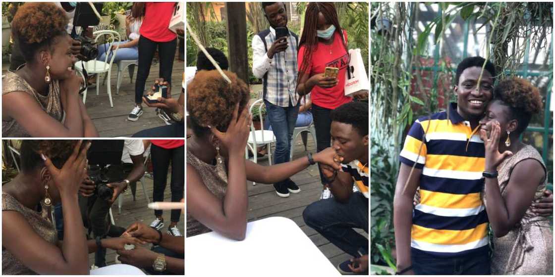 Heartwarming moment Nigerian lady who runs free school for out-of-school children got engaged to her boyfriend Heartwarming moment Nigerian lady who runs free school for out-of-school children got engaged to her boyfriend