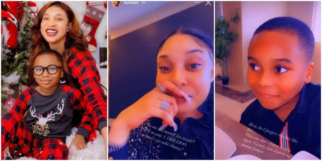 Tonto's son calls her clumsy Tonto's son calls her clumsy