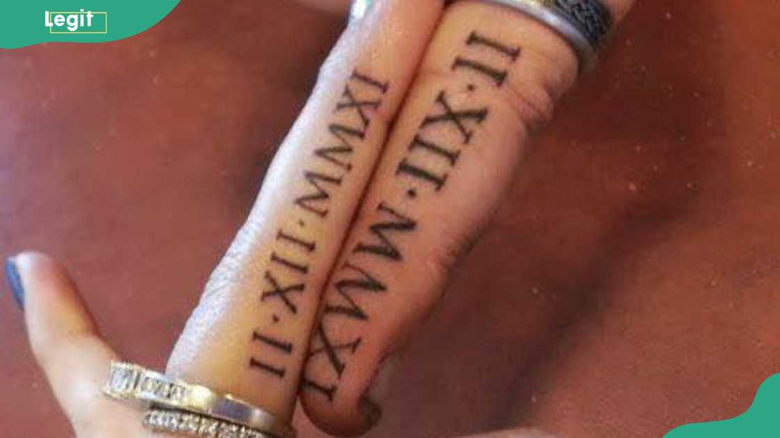 Roman numerals tattoo