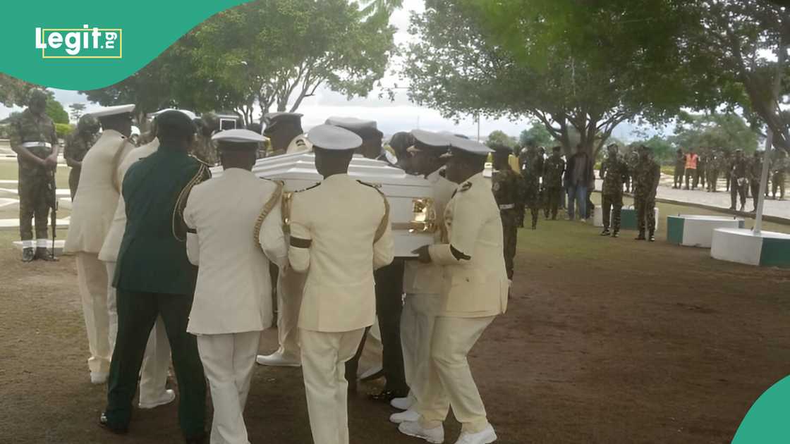 Naval officer who drowned rescuing 59 mariners laid to rest in Abuja Naval officer who drowned rescuing 59 mariners laid to rest in Abuja