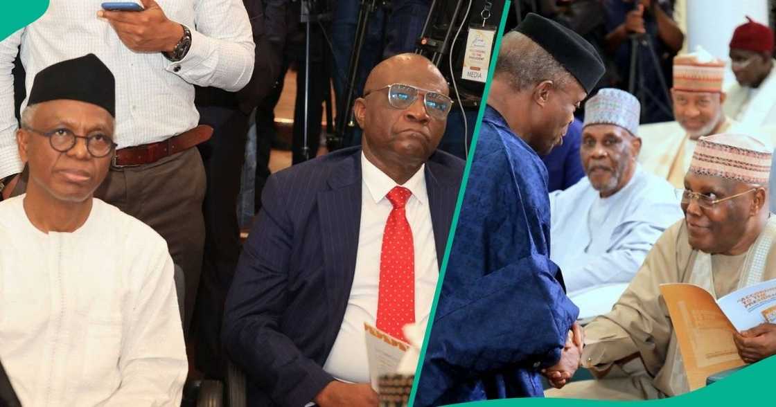 Prominent Nigerian politicians gather in large numbers in Abuja on Wednesday, July 9, for the launch of Garba Shehu’s book, spokesperson to ex-President Mohammadu Buhari Prominent Nigerian politicians gather in large numbers in Abuja on Wednesday, July 9, for the launch of Garba Shehu’s book, spokesperson to ex-President Mohammadu Buhari