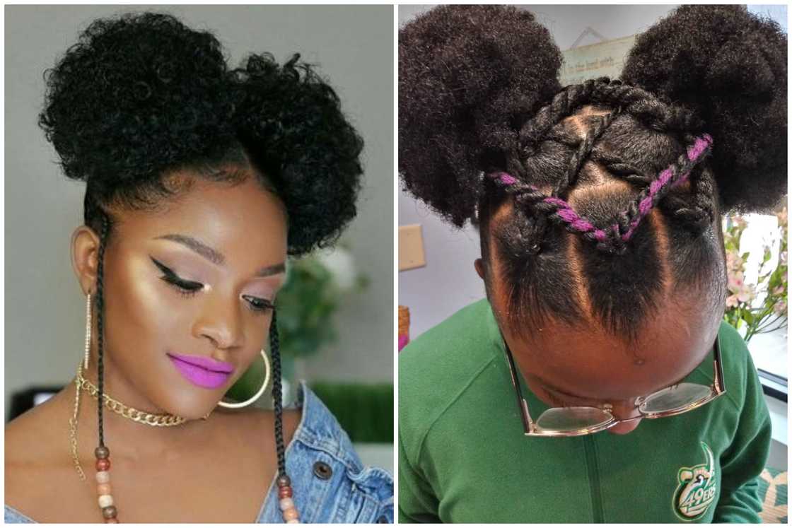 Two-piece Afro puff