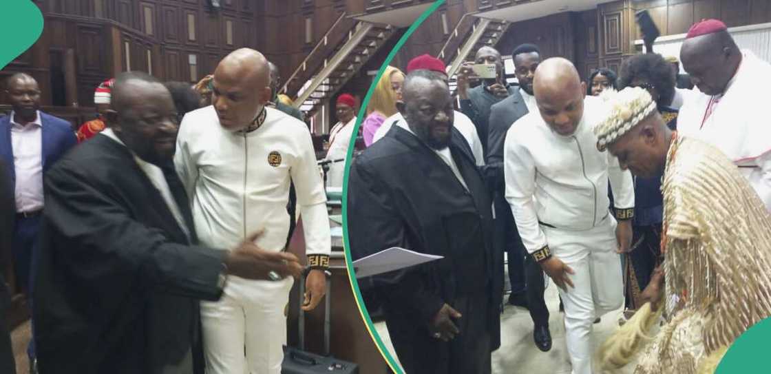 Nnamdi Kano arriving at the Federal High Court, Abuja