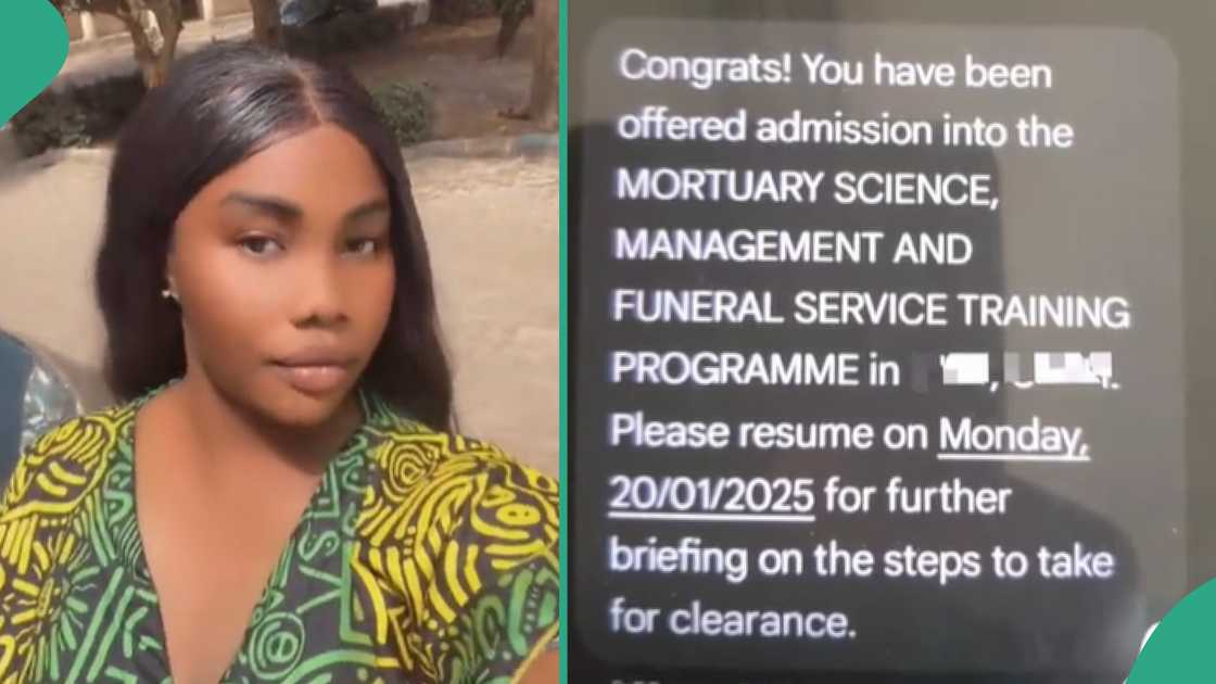 Lady gains admission into school.