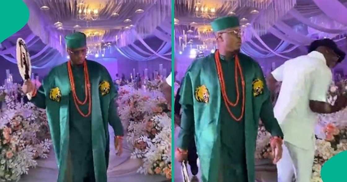 Video shows groom walking into venue alone Video shows groom walking into venue alone