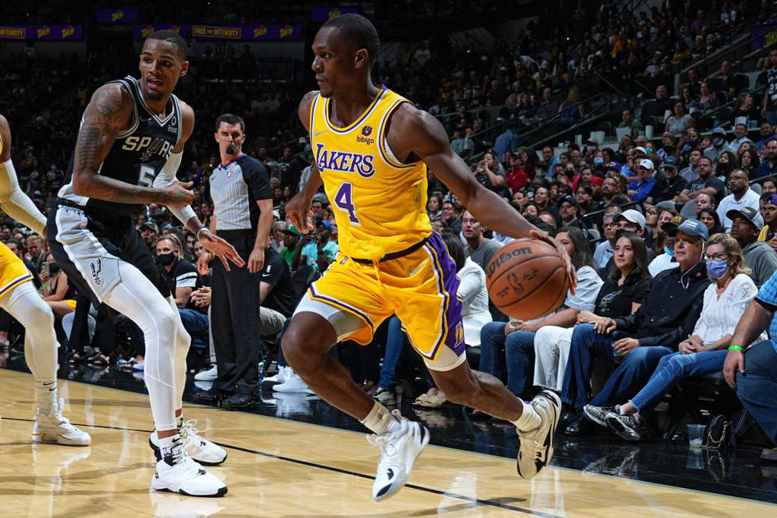 Rajon Rondo in action for the Los Angeles Lakers