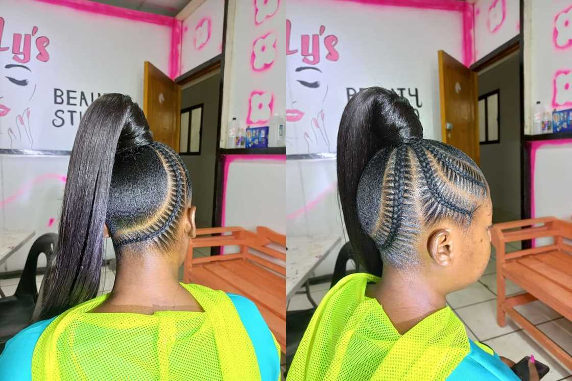 Braids with gel styling Braids with gel styling