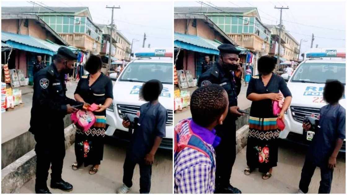 Police officers in Lagos return lady's purse containing N115,000 and smartphone