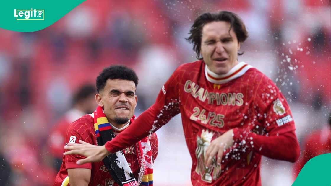 Federico Chiesa, Luis Diaz, Liverpool, Tottenham Hotspur, Anfield, England, Premier League. Federico Chiesa, Luis Diaz, Liverpool, Tottenham Hotspur, Anfield, England, Premier League.