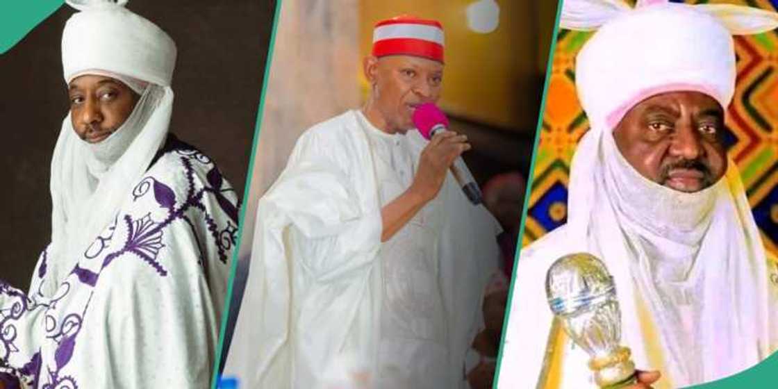 Muhammadu Sanusi, Abba Kabir da Aminu Ado Bayero. Muhammadu Sanusi, Abba Kabir da Aminu Ado Bayero.