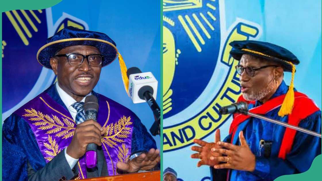 OAU professors addressing students during graduation