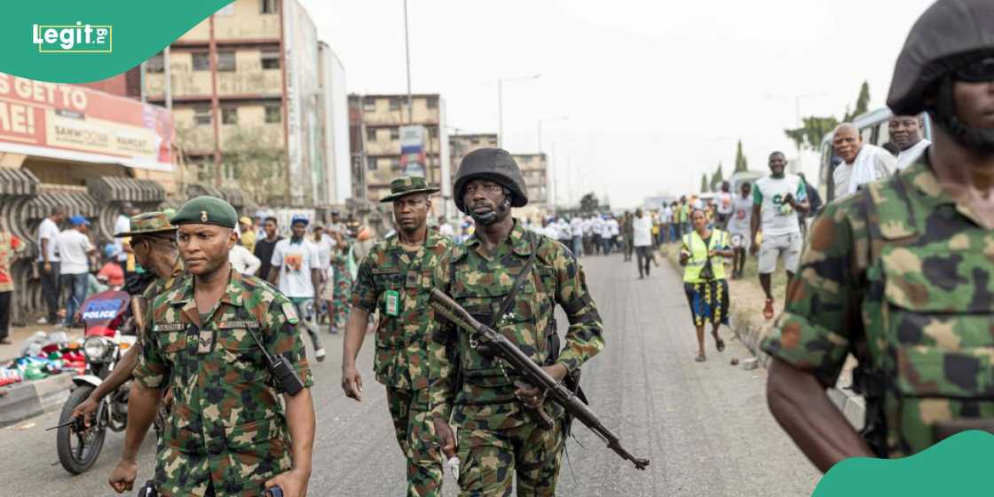 Nigerian Army personnel during a patrol