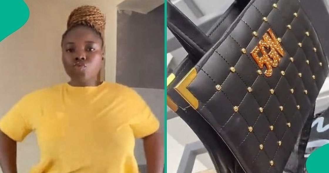 Nigerian lady gets disappointed after unboxing bag from man Nigerian lady gets disappointed after unboxing bag from man