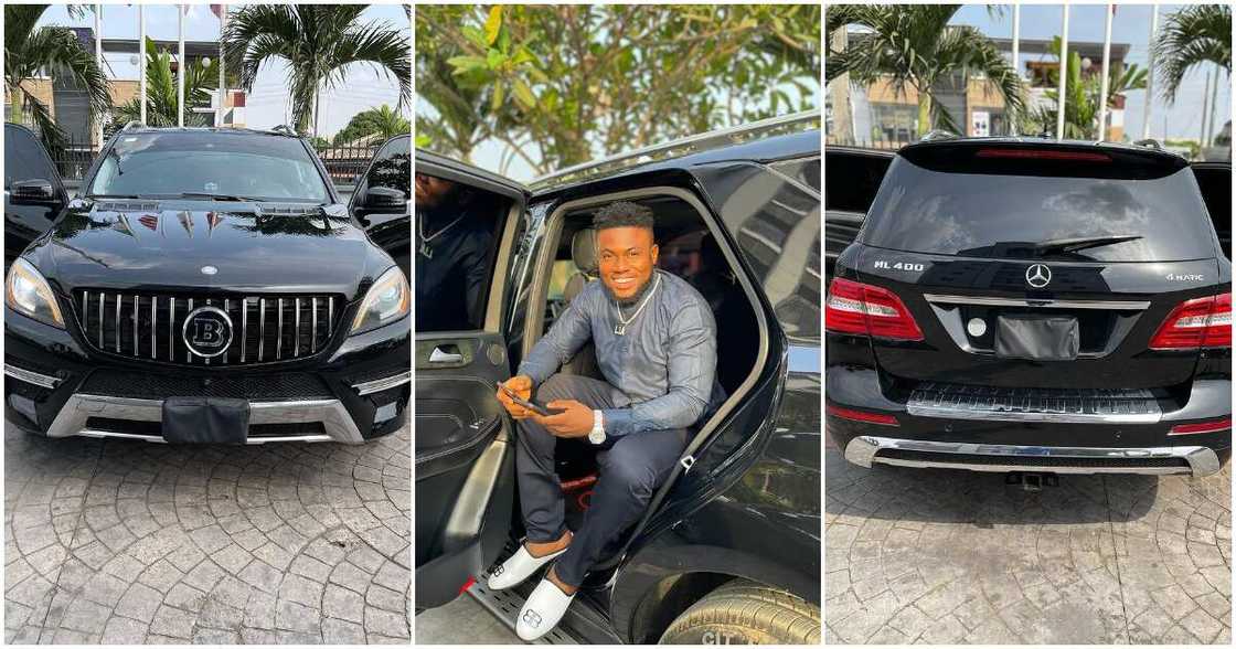 Photos of actor Lucky Oparah and his new car Photos of actor Lucky Oparah and his new car