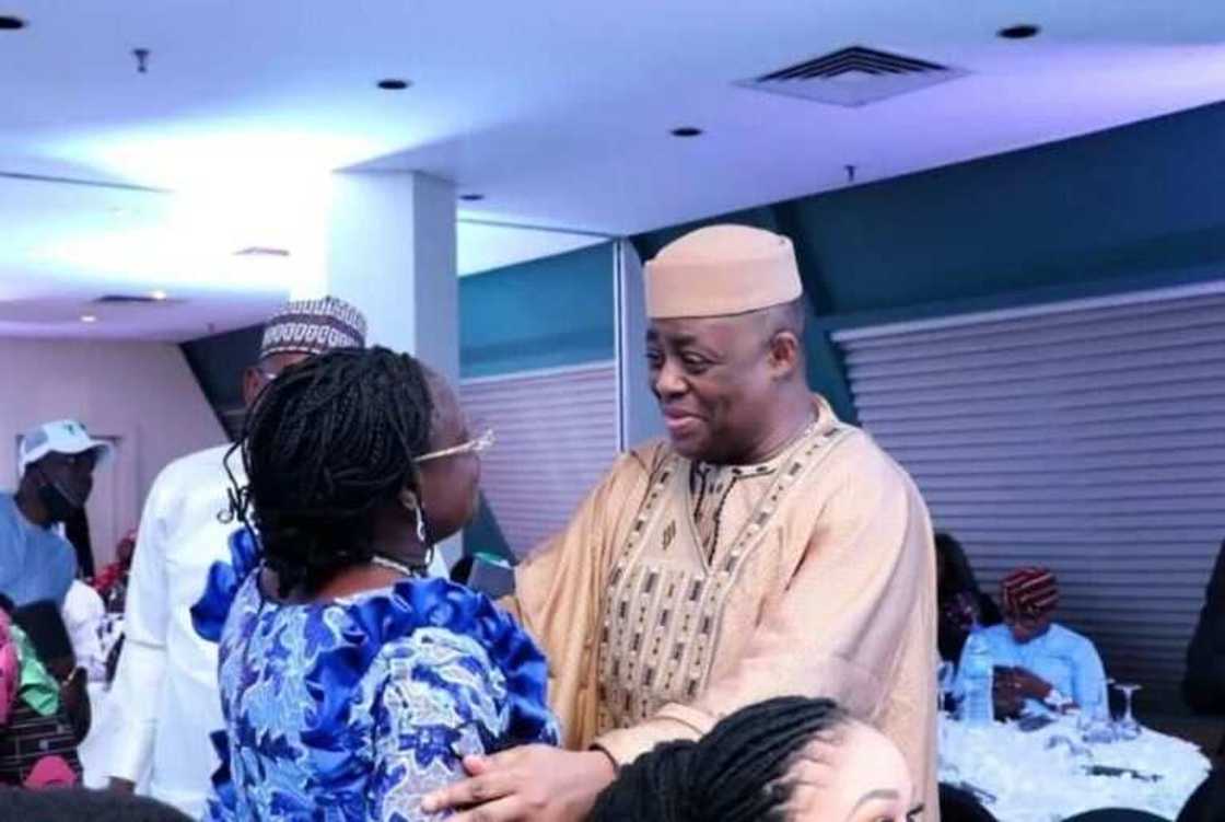 Hotunan Fani-Kayode da zukekiyar masoyiyarsa a wurin haska fim din Yahaya Bello