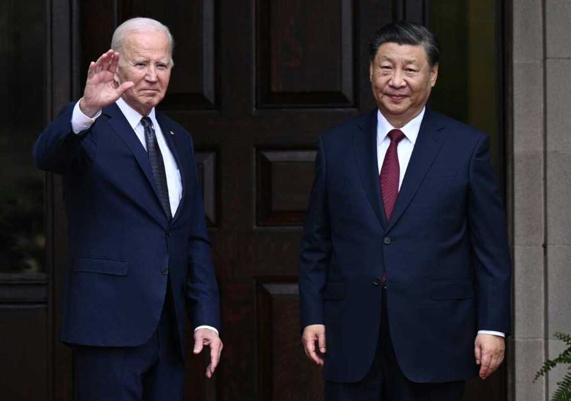 US President Joe Biden (L) hailed 'constructive and productive' talks with Chinese counterpart Xi Jinping in California US President Joe Biden (L) hailed 'constructive and productive' talks with Chinese counterpart Xi Jinping in California