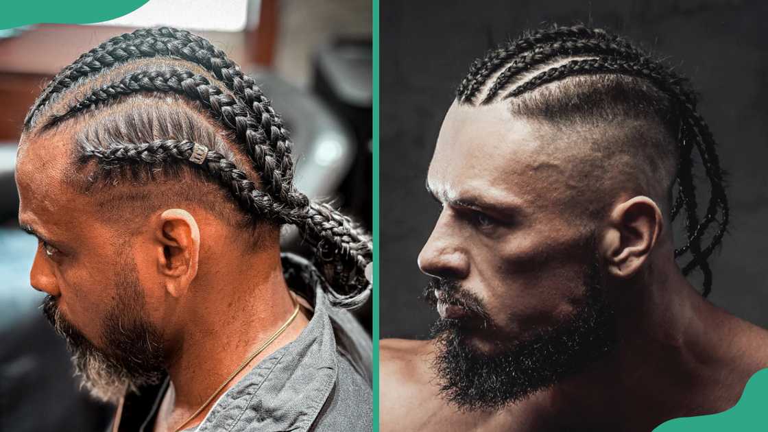 Straight back Viking braids