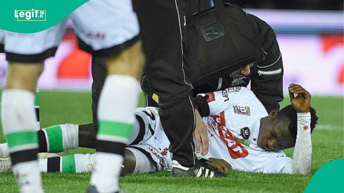Samuel Asamoah, Togo, China, Neck Injury Samuel Asamoah, Togo, China, Neck Injury