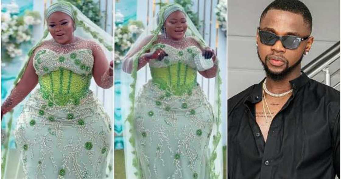 Curvy bride dances to Buga, whines waist, Kizz Daniel Curvy bride dances to Buga, whines waist, Kizz Daniel