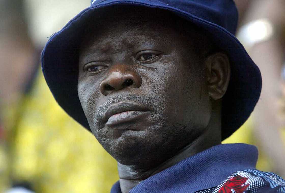 President of the Nigeria Labour Congress Adams Oshiomhole in Lagos President of the Nigeria Labour Congress Adams Oshiomhole in Lagos