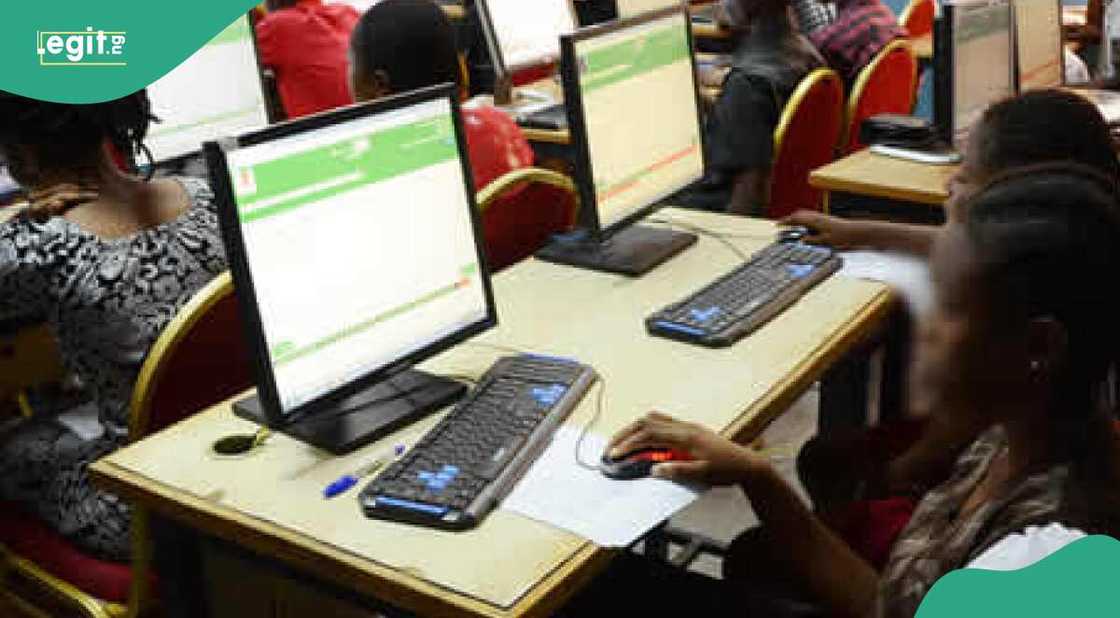 Students writing the computer-based JAMB exam. Students writing the computer-based JAMB exam.