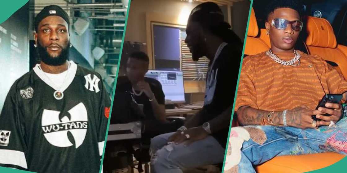 Burna Boy and Wizkid in the studio Burna Boy and Wizkid in the studio