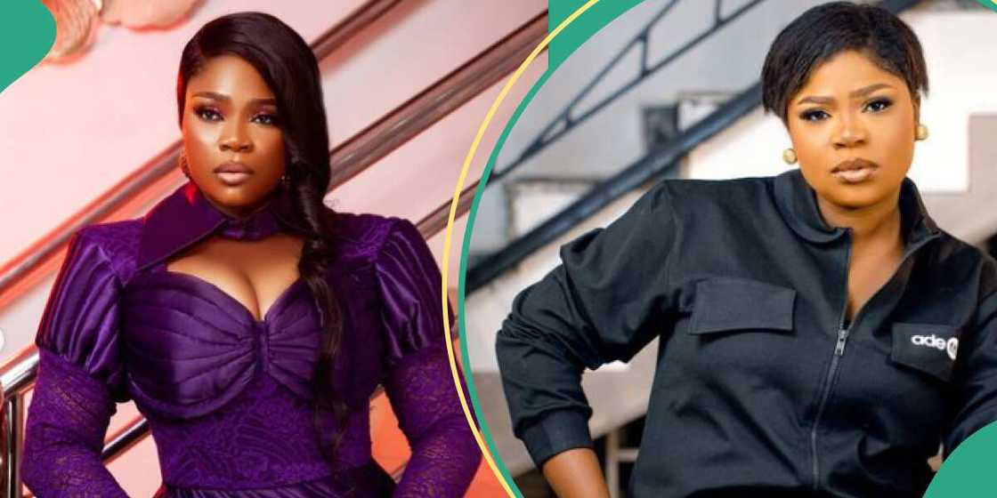 Eniola Ajao begging Nigerians to watch her new movie amid Bobrisky stunt. Eniola Ajao begging Nigerians to watch her new movie amid Bobrisky stunt.