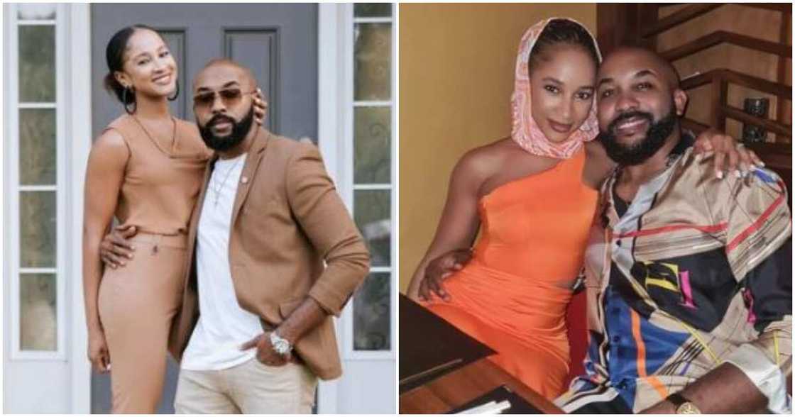 Banky W and his wife Adesua Banky W and his wife Adesua