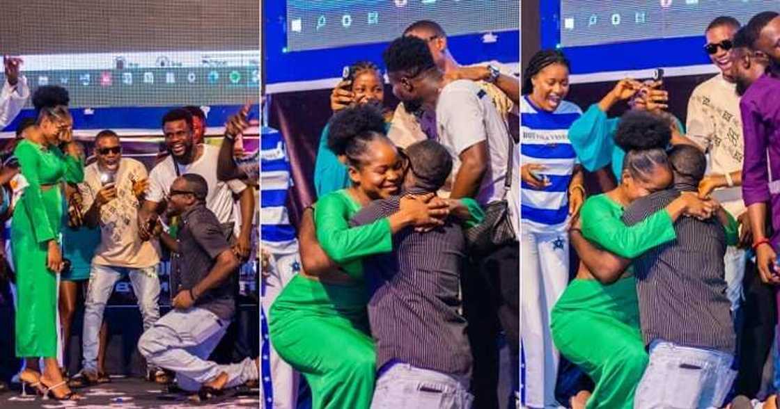 Nigerian man proposes to girlfriend at venue of entertainment marathon Nigerian man proposes to girlfriend at venue of entertainment marathon