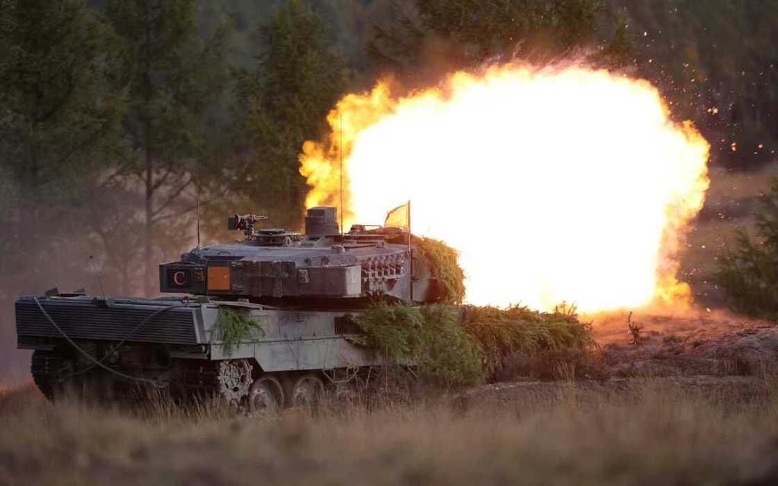 The provision of battle tanks to Ukraine announced by the United States and Germany, such as Germany's Leopard 2 shown here during a training exercise in October 2022, is aimed at helping Ukraine repel Russia's invasion The provision of battle tanks to Ukraine announced by the United States and Germany, such as Germany's Leopard 2 shown here during a training exercise in October 2022, is aimed at helping Ukraine repel Russia's invasion