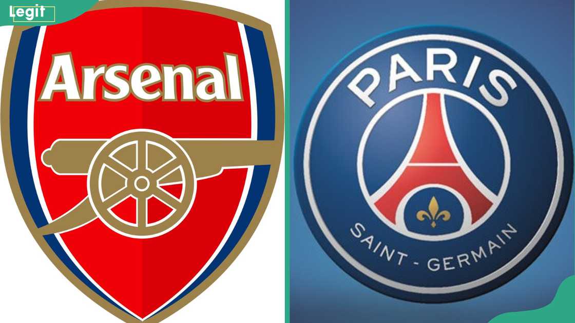 Arsenal FC and PSG FC logos