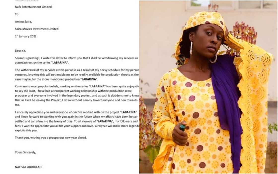 Jaruma Nafisa Abdullahi ta sanar da ficewa daga fim din Labarina, ta sanar da dalilanta Jaruma Nafisa Abdullahi ta sanar da ficewa daga fim din Labarina, ta sanar da dalilanta