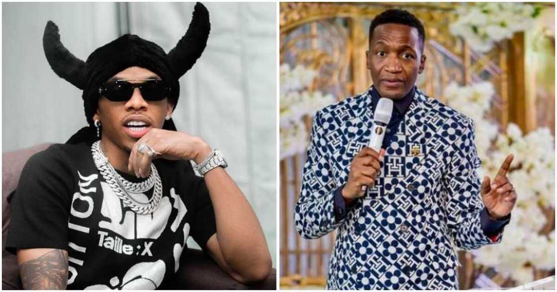 Photos of Tekno and Pastor Uebert Angel