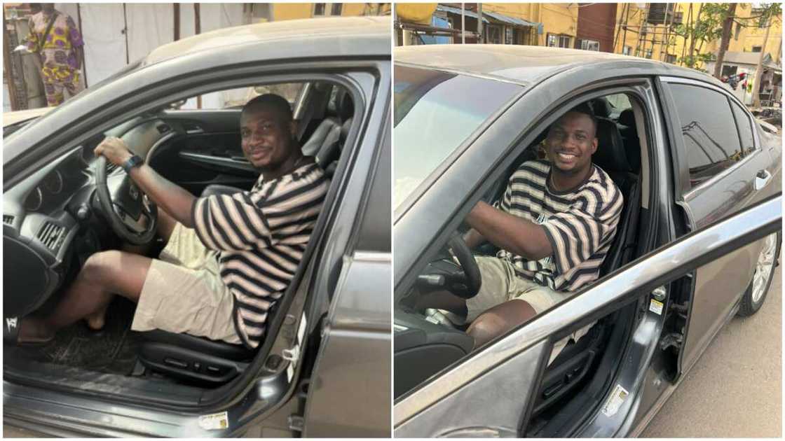 Man buys Honda car Man buys Honda car