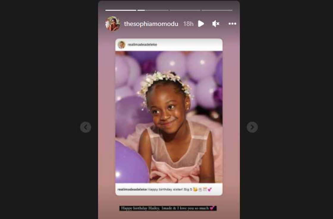 Davido's baby mama Sophia, Hailey's birthday Davido's baby mama Sophia, Hailey's birthday