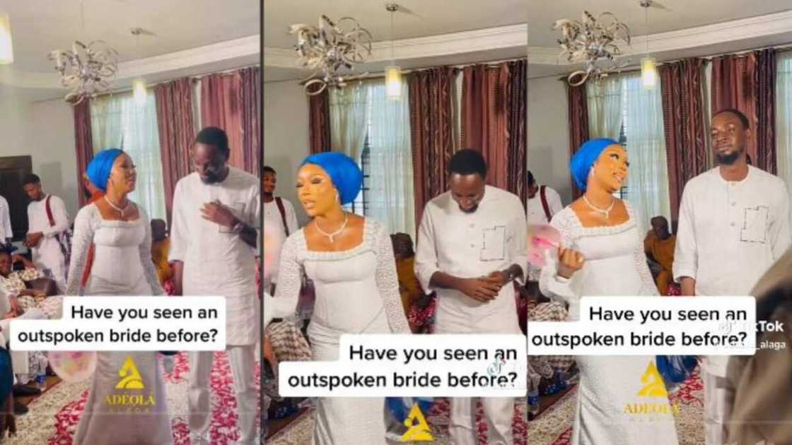 Lady introduces husband with sweet words