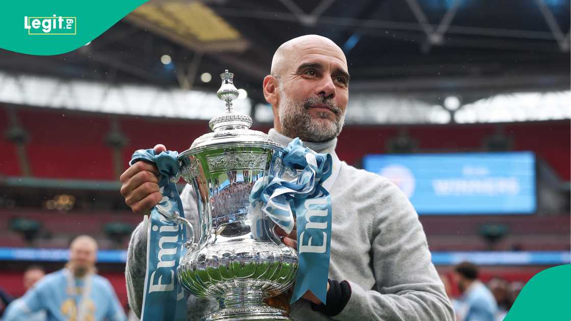 Pep Guardiola, Manchester City, FA Cup, Chelsea, Wembley Stadium. Pep Guardiola, Manchester City, FA Cup, Chelsea, Wembley Stadium.