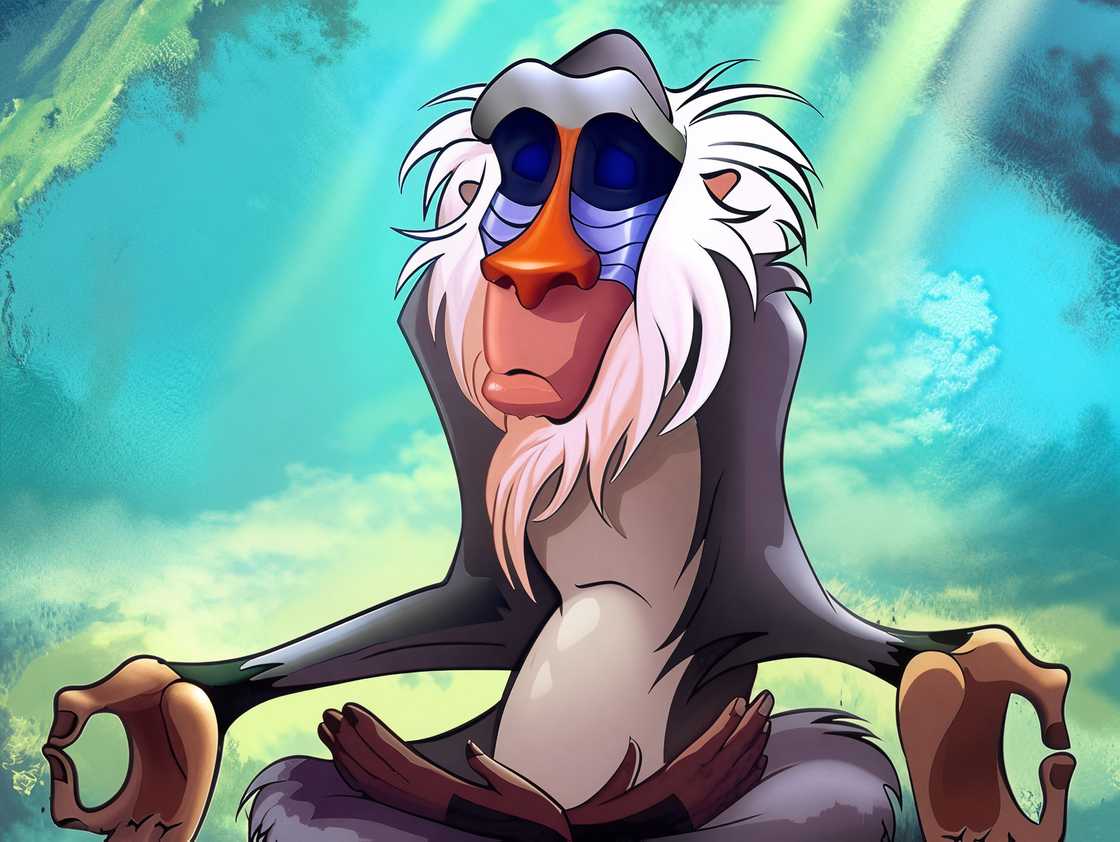 Rafiki meditating Rafiki meditating