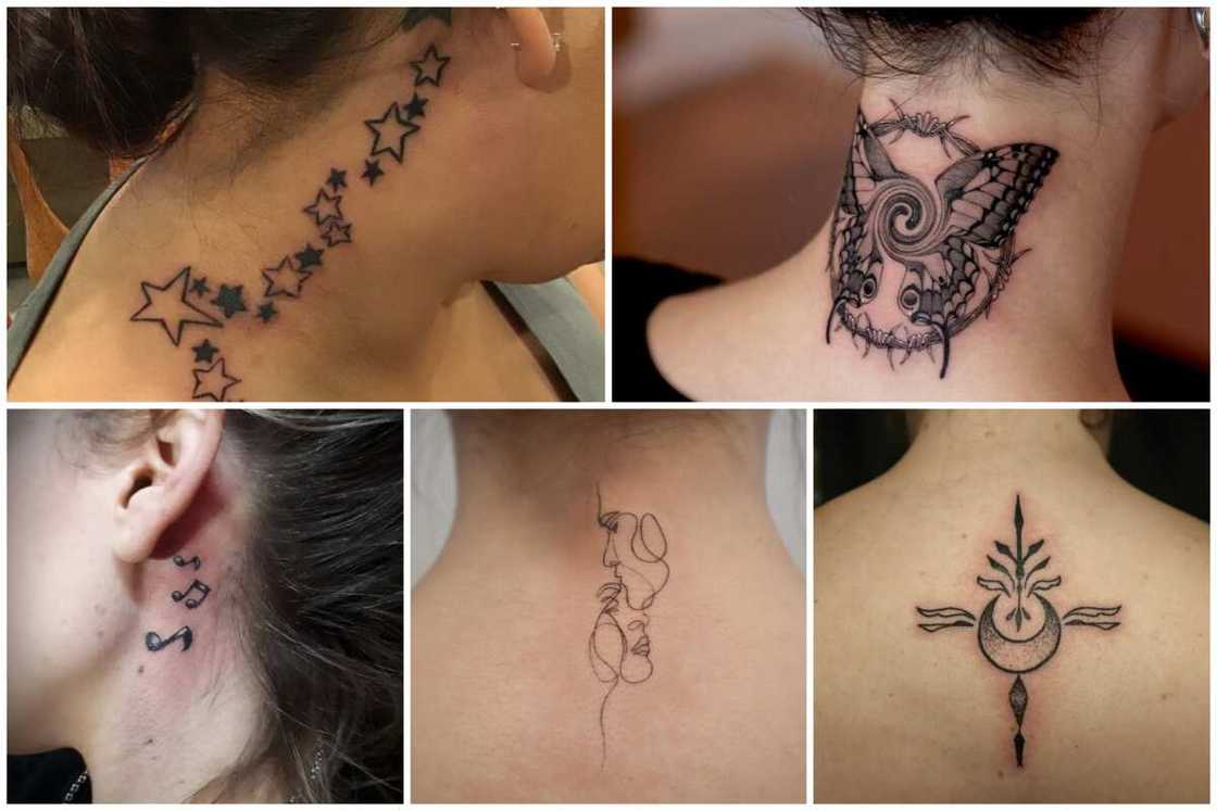 Stunning neck tattoos for women