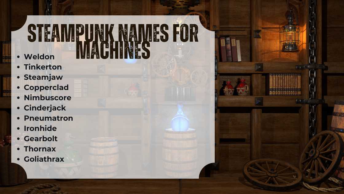steampunk names for machines steampunk names for machines